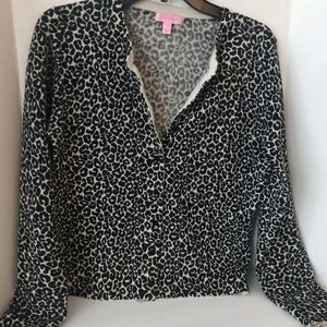 Lilly Pulitzer animal print cardigan, EUC